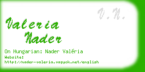 valeria nader business card